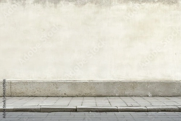 Obraz Blank urban wall with sidewalk
