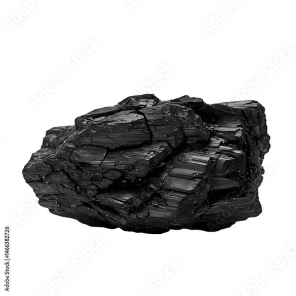 Fototapeta Black Charcoal Texture HighResolution Image isolated on Transparent Background
