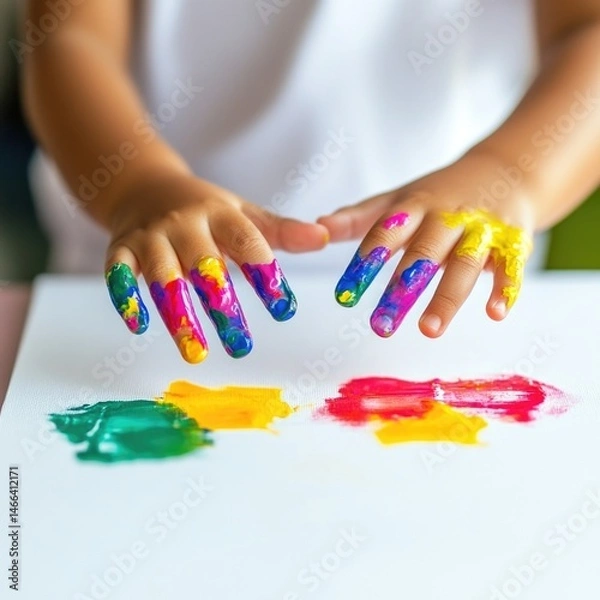 Obraz Hands with Colorful Paint