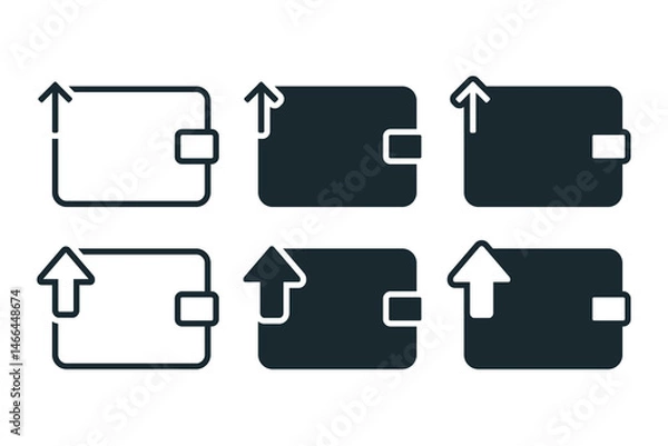 Obraz E-wallet money transfer icon. Illustration vector