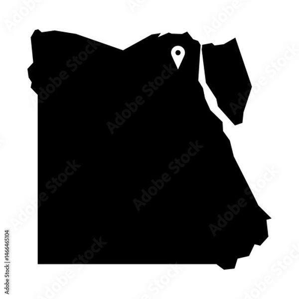 Fototapeta Egypt Map Glyph