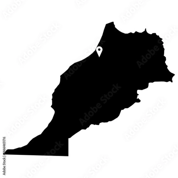 Fototapeta Morocco Map Glyph