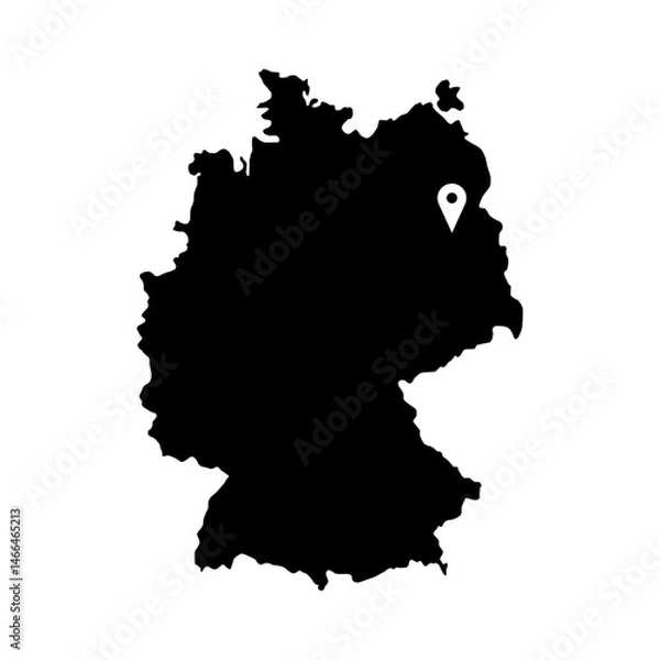 Fototapeta Germany Map Glyph