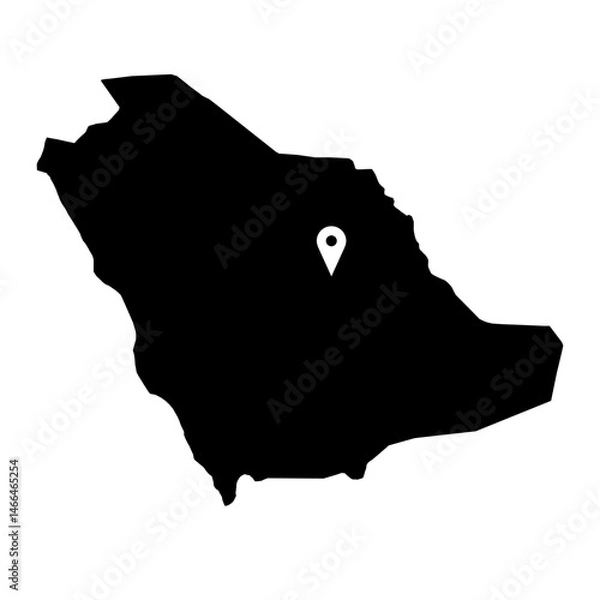 Fototapeta Saudi Arabia Map Glyph