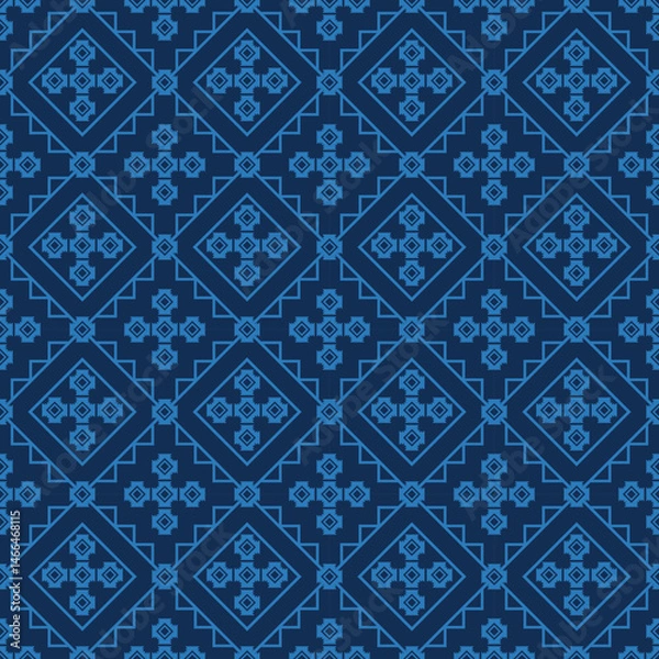 Fototapeta Seamless oriental geometric ethnic pattern for printing