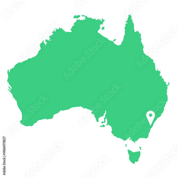 Fototapeta Australia Map Flat