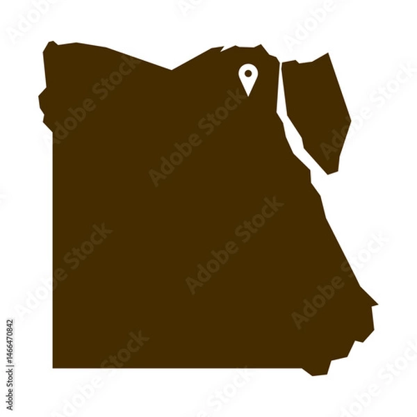 Fototapeta Egypt Map Flat