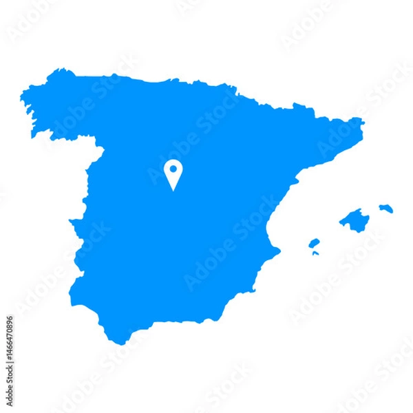 Fototapeta Spain Map Flat