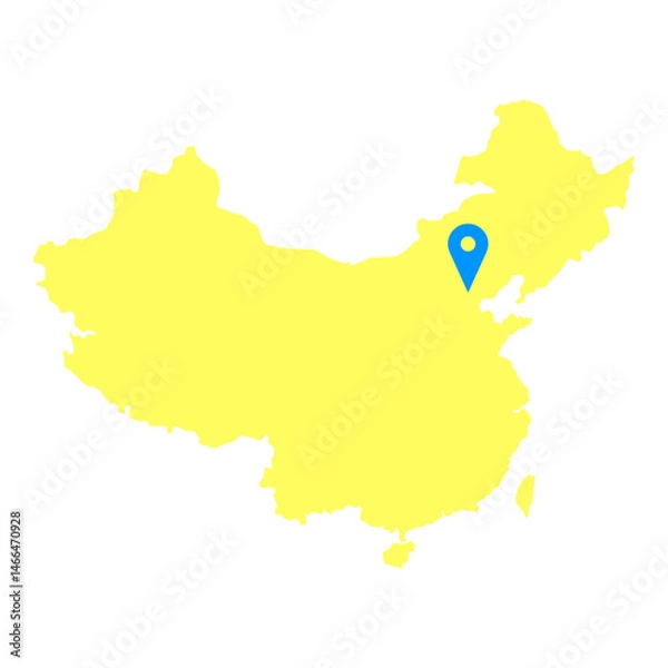 Fototapeta China Map Flat