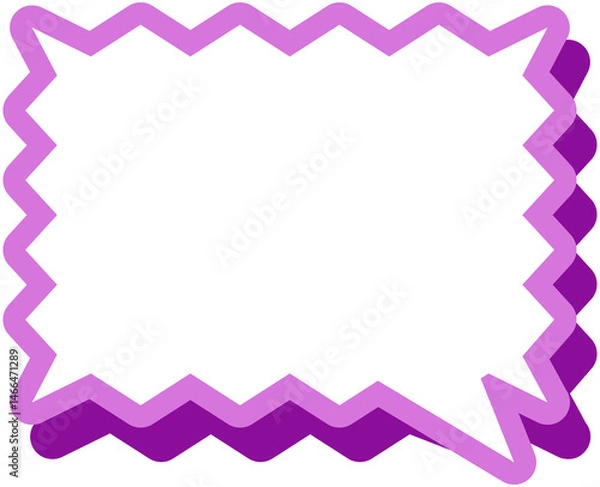Fototapeta Jagged Rectangle Dialog box
