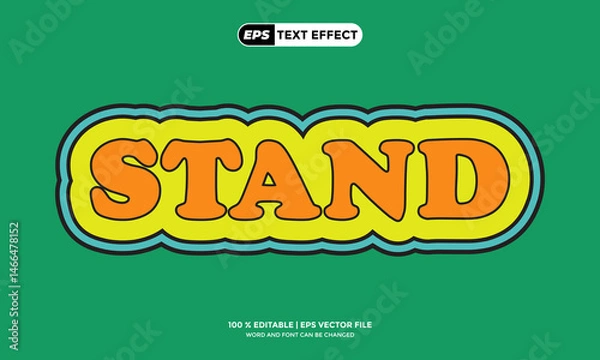 Fototapeta Editable Funny Text Effect for Posters and Stickers - EPS Format