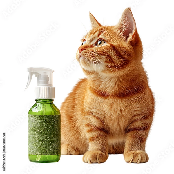 Obraz A Pet Safe Flea Spray with Natural Oils Isolated on Transparent Background