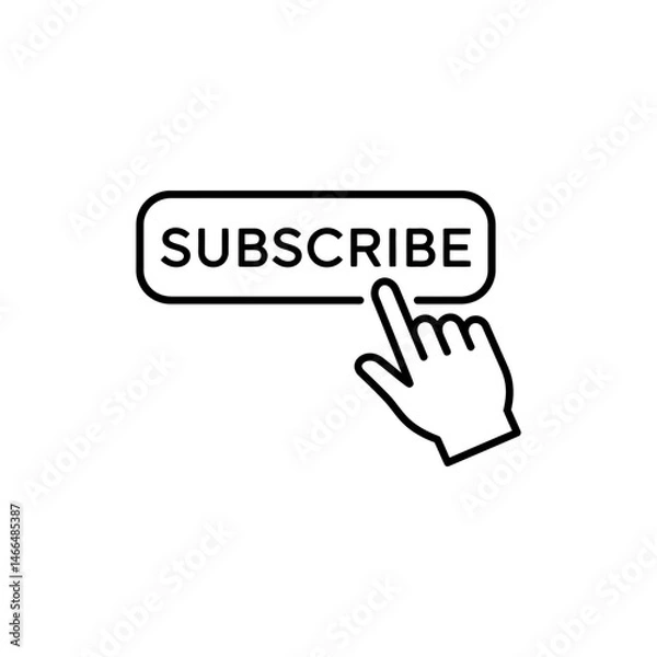 Obraz Hand Hovering Over Subscribe Button for Online Engagement and Interaction
