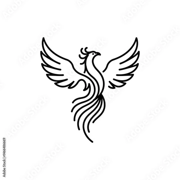 Fototapeta Phoenix Rising from Flames