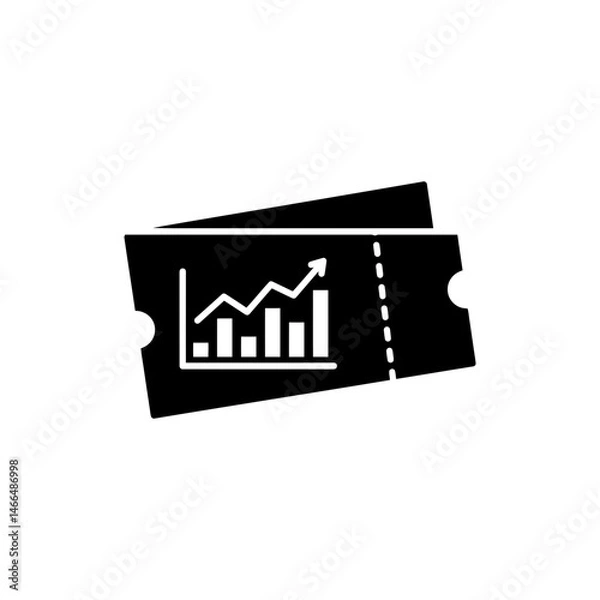 Fototapeta Sales Ticket with Analytics Icon for Business and Retail Management