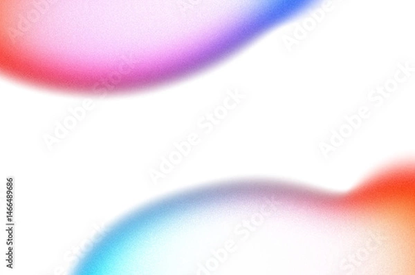 Fototapeta Purple pink blue red color glowing grainy gradient shape transparent background. Abstract color gradient cutout on transparent background. Vibrant grungy, noise texture effect, grungy effect cutout