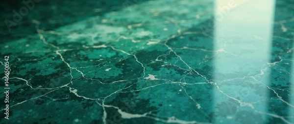 Obraz Green marble texture with natural white veining detail
