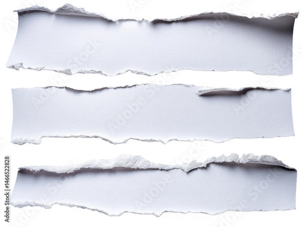 Obraz The Art of Torn Paper: A Creative Exploration of Texture and Contrast on a Black Background