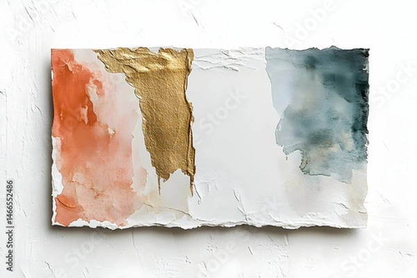 Obraz Abstract artwork with textured layers and color gradients.