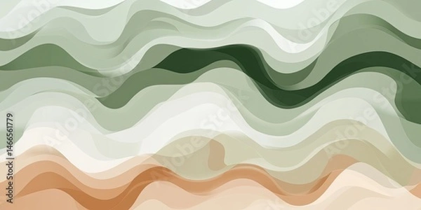 Fototapeta Earthy Wavy Abstract Background.