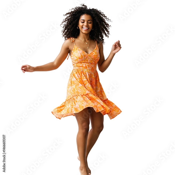 Fototapeta young woman dancing