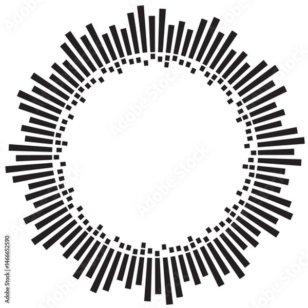 Obraz Music vibrant loop circle design video background beat decoration vector element