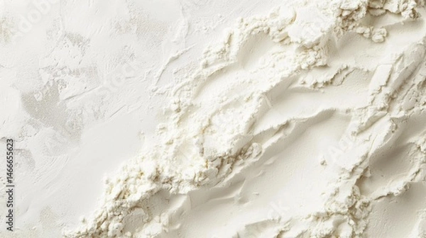 Fototapeta Close-up of creamy white textured mixture.