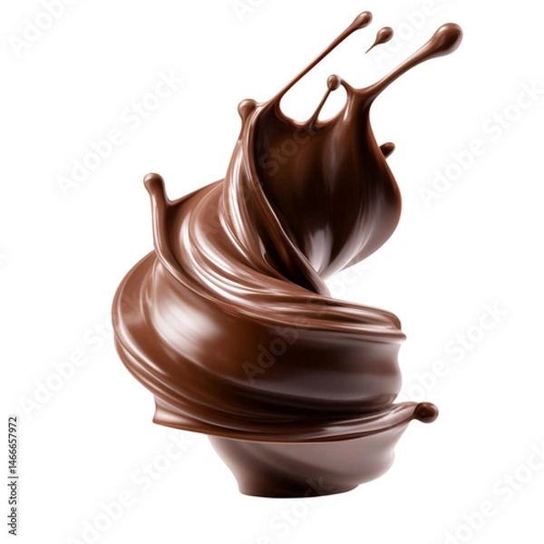 Fototapeta melted chocolate in a bowl