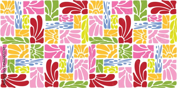 Fototapeta Geometric seamless pattern of abstract frames. Vector illustration.