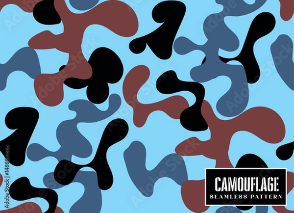 Fototapeta seamless pattern with blue and white cats