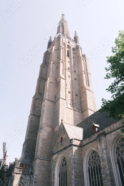 Obraz ベルギー：ブルージュの街並み、A street in Brugge,