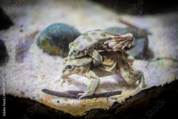 Obraz Titicaca water frog (Telmatobius culeus) is entirely aquatic and only found in the Lake Titicaca basin.