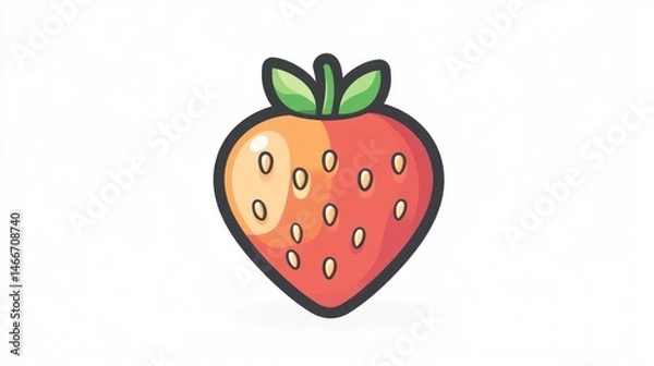 Fototapeta Cute strawberry illustration