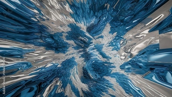 Obraz Japanese Leaf Vine Stripe Vector Seamless Pattern