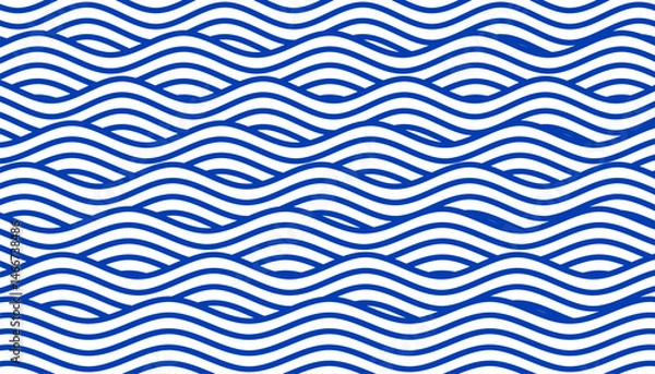 Fototapeta abstract blue water diagonal geometric wave line pattern background,graphic vector flat design style