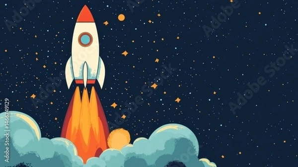 Fototapeta rocket in space