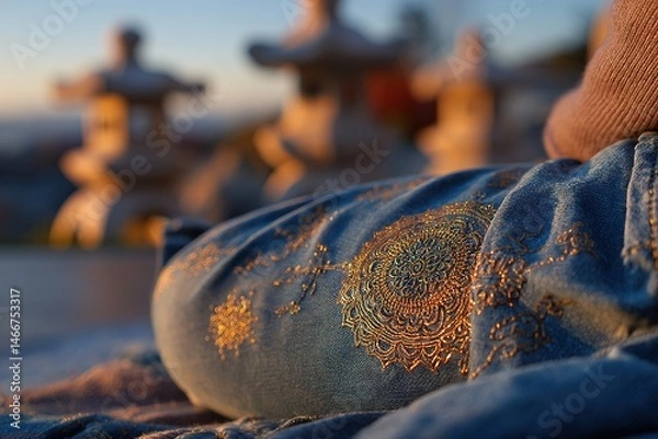 Obraz fishing nets in the harbor