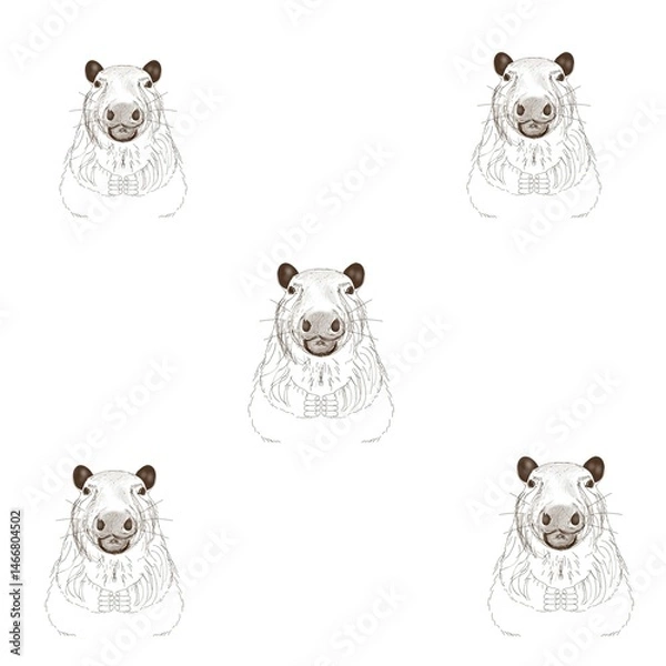 Fototapeta capibara, cartoon