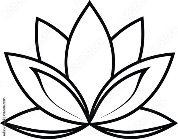 Obraz vector black and white flower