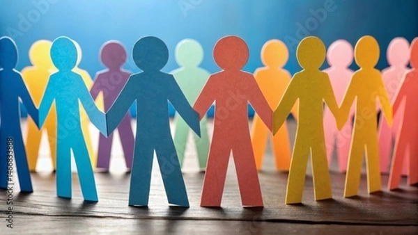 Fototapeta "Vibrant Diversity and Inclusion Collage – Unity, Pride, and Belonging in Colorful Representation"