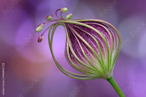 Fototapeta Close-up of a flower bud.  Intricate structure