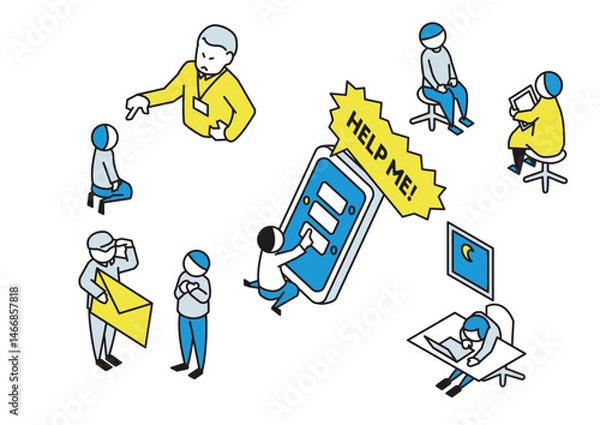 Obraz ブラック企業に関するイラスト