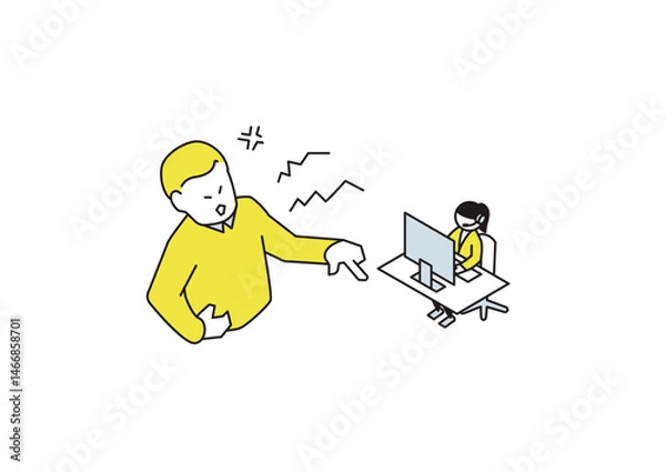 Obraz カスタマーハラスメントのイラスト