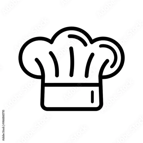 Obraz Chef’s Hat – Bold Ink Line Culinary Icon

