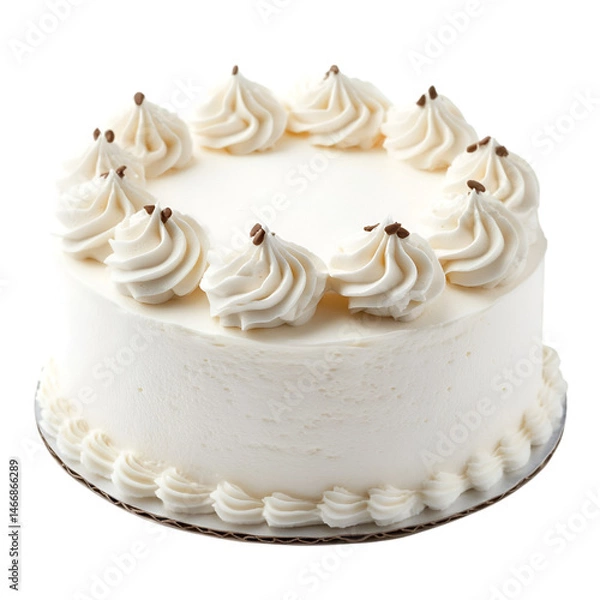 Obraz white round cake with frosting and icing