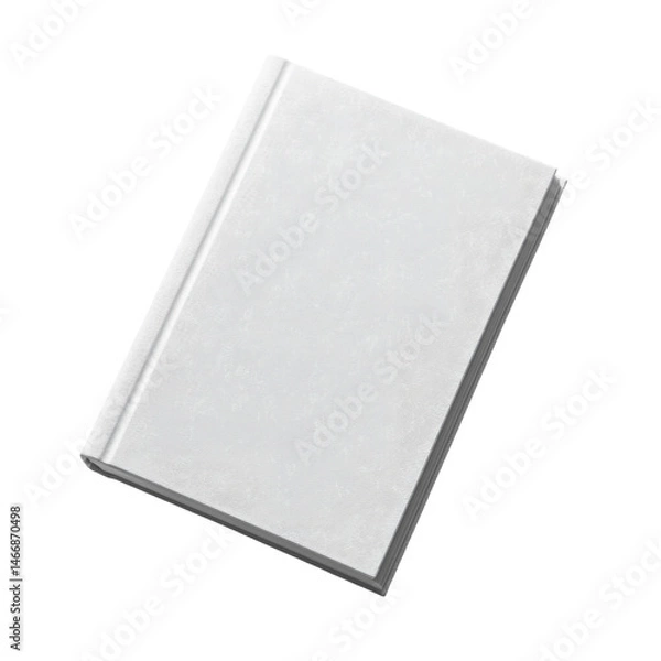Fototapeta Blank hardcover book for creative writing, journaling, or note-taking in a minimalist design and neutral color palette on transparent background