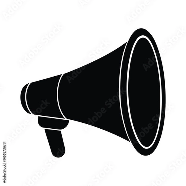 Obraz Megaphone Cone Vector Silhouette