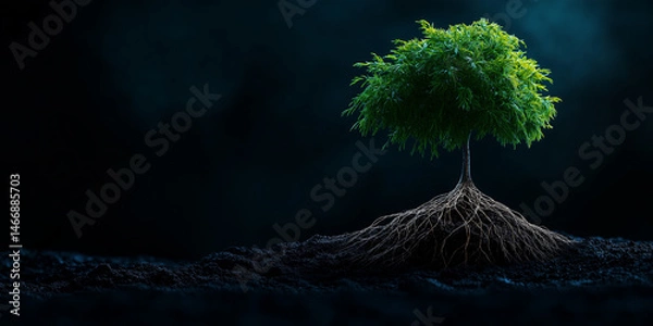 Fototapeta Biotech investing opportunities exploring sustainable growth in nature's roots eco-friendly environment global perspective