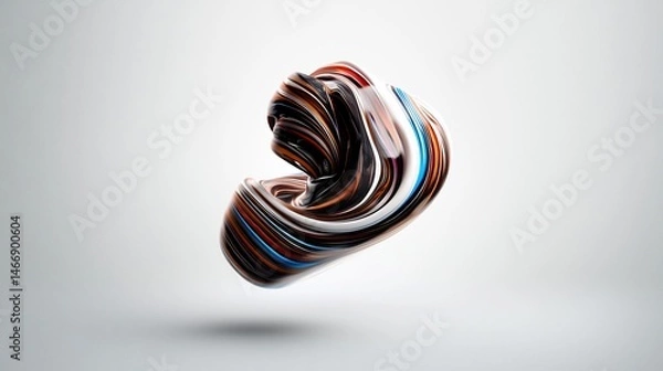 Obraz Abstract, colorful, flowing, 3D form