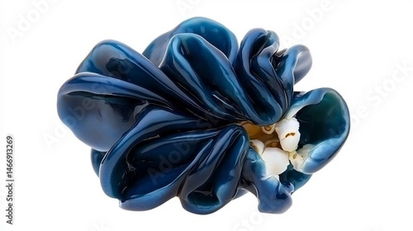 Obraz Abstract deep blue sculptural form